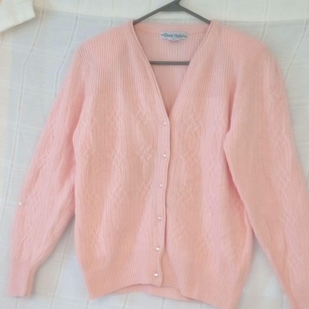 LambsWool-Angora Cardigan, Vintage, Sz 6, NWOT